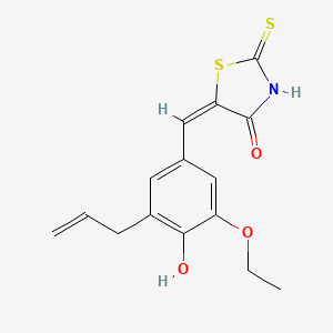 molecular formula C15H15NO3S2 B3937555 5-(3-allyl-5-ethoxy-4-hydroxybenzylidene)-2-thioxo-1,3-thiazolidin-4-one 