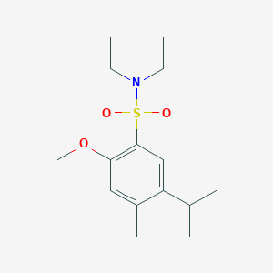 molecular formula C15H25NO3S B3937565 N,N-diethyl-5-isopropyl-2-methoxy-4-methylbenzenesulfonamide 