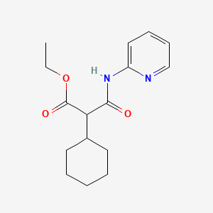 molecular formula C16H22N2O3 B3937573 ethyl 2-cyclohexyl-3-oxo-3-(2-pyridinylamino)propanoate 
