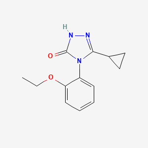 molecular formula C13H15N3O2 B3937579 5-cyclopropyl-4-(2-ethoxyphenyl)-2,4-dihydro-3H-1,2,4-triazol-3-one 