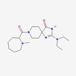 molecular formula C19H33N5O2 B3937613 2-(diethylamino)-8-[(1-methylazepan-2-yl)carbonyl]-1,3,8-triazaspiro[4.5]dec-1-en-4-one 