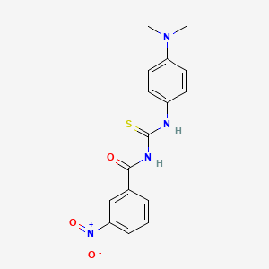 molecular formula C16H16N4O3S B3937705 N-({[4-(dimethylamino)phenyl]amino}carbonothioyl)-3-nitrobenzamide 