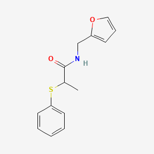 molecular formula C14H15NO2S B3937708 N-(2-furylmethyl)-2-(phenylthio)propanamide CAS No. 409353-83-9