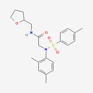 molecular formula C22H28N2O4S B3937730 N~2~-(2,4-dimethylphenyl)-N~2~-[(4-methylphenyl)sulfonyl]-N~1~-(tetrahydro-2-furanylmethyl)glycinamide 