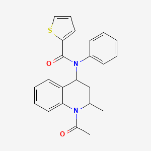 molecular formula C23H22N2O2S B3937736 N-(1-acetyl-2-methyl-1,2,3,4-tetrahydro-4-quinolinyl)-N-phenyl-2-thiophenecarboxamide 
