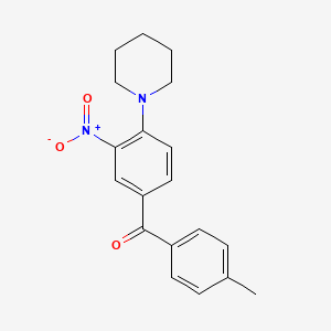 molecular formula C19H20N2O3 B3937747 (4-methylphenyl)[3-nitro-4-(1-piperidinyl)phenyl]methanone 