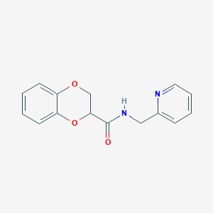 molecular formula C15H14N2O3 B3937758 N-(2-pyridinylmethyl)-2,3-dihydro-1,4-benzodioxine-2-carboxamide 