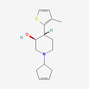 molecular formula C15H21NOS B3937774 (3S*,4R*)-1-cyclopent-3-en-1-yl-4-(3-methyl-2-thienyl)piperidin-3-ol 
