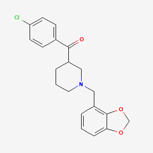 molecular formula C20H20ClNO3 B3937816 [1-(1,3-benzodioxol-4-ylmethyl)-3-piperidinyl](4-chlorophenyl)methanone 