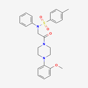 molecular formula C26H29N3O4S B3937824 N-{2-[4-(2-methoxyphenyl)-1-piperazinyl]-2-oxoethyl}-4-methyl-N-phenylbenzenesulfonamide 