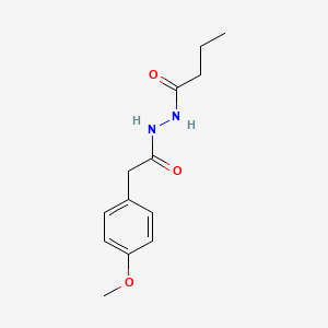 molecular formula C13H18N2O3 B3937850 N'-[2-(4-methoxyphenyl)acetyl]butanohydrazide 