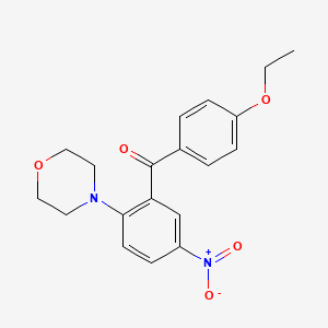 molecular formula C19H20N2O5 B3937903 (4-ethoxyphenyl)[2-(4-morpholinyl)-5-nitrophenyl]methanone 