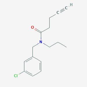 molecular formula C15H18ClNO B3937935 N-(3-chlorobenzyl)-N-propylpent-4-ynamide 