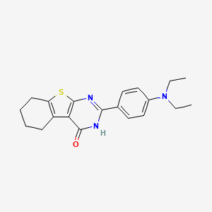 molecular formula C20H23N3OS B3937946 2-[4-(diethylamino)phenyl]-5,6,7,8-tetrahydro[1]benzothieno[2,3-d]pyrimidin-4(3H)-one 