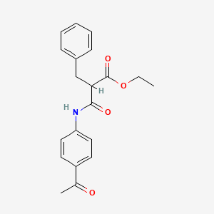 molecular formula C20H21NO4 B3937947 ethyl 3-[(4-acetylphenyl)amino]-2-benzyl-3-oxopropanoate 