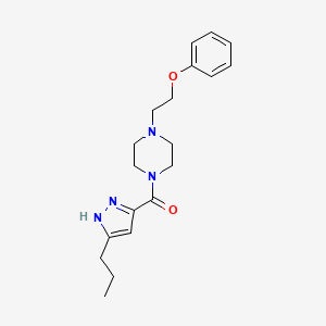 1-(2-phenoxyethyl)-4-[(3-propyl-1H-pyrazol-5-yl)carbonyl]piperazine
