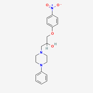molecular formula C19H23N3O4 B3937993 1-(4-nitrophenoxy)-3-(4-phenyl-1-piperazinyl)-2-propanol CAS No. 64511-26-8