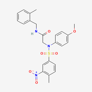 molecular formula C24H25N3O6S B3938021 N~2~-(4-methoxyphenyl)-N~1~-(2-methylbenzyl)-N~2~-[(4-methyl-3-nitrophenyl)sulfonyl]glycinamide 