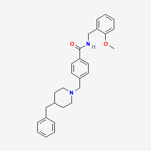 molecular formula C28H32N2O2 B3938034 4-[(4-benzyl-1-piperidinyl)methyl]-N-(2-methoxybenzyl)benzamide 