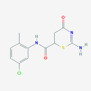 molecular formula C12H12ClN3O2S B3938060 2-amino-N-(5-chloro-2-methylphenyl)-4-oxo-5,6-dihydro-4H-1,3-thiazine-6-carboxamide CAS No. 335418-02-5
