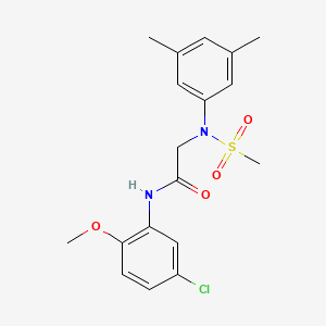 molecular formula C18H21ClN2O4S B3938105 N~1~-(5-chloro-2-methoxyphenyl)-N~2~-(3,5-dimethylphenyl)-N~2~-(methylsulfonyl)glycinamide 