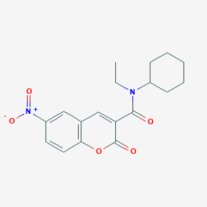 molecular formula C18H20N2O5 B3938134 N-cyclohexyl-N-ethyl-6-nitro-2-oxo-2H-chromene-3-carboxamide 
