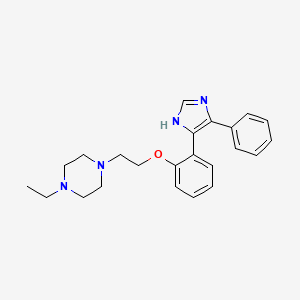 molecular formula C23H28N4O B3938220 1-ethyl-4-{2-[2-(4-phenyl-1H-imidazol-5-yl)phenoxy]ethyl}piperazine 