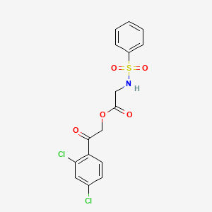 molecular formula C16H13Cl2NO5S B3938227 2-(2,4-dichlorophenyl)-2-oxoethyl N-(phenylsulfonyl)glycinate 