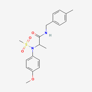 molecular formula C19H24N2O4S B3938233 N~2~-(4-methoxyphenyl)-N~1~-(4-methylbenzyl)-N~2~-(methylsulfonyl)alaninamide 