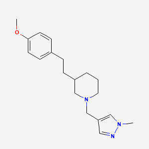 3-[2-(4-methoxyphenyl)ethyl]-1-[(1-methyl-1H-pyrazol-4-yl)methyl]piperidine