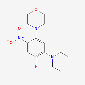 molecular formula C14H20FN3O3 B3938329 N,N-diethyl-2-fluoro-5-(4-morpholinyl)-4-nitroaniline 