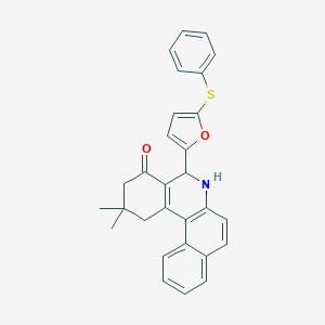 2,2-dimethyl-5-[5-(phenylsulfanyl)-2-furyl]-2,3,5,6-tetrahydrobenzo[a]phenanthridin-4(1H)-one