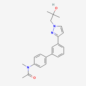 molecular formula C22H25N3O2 B3938372 N-{3'-[1-(2-hydroxy-2-methylpropyl)-1H-pyrazol-3-yl]-4-biphenylyl}-N-methylacetamide 