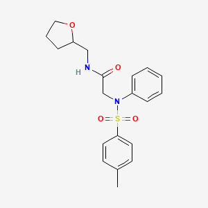 molecular formula C20H24N2O4S B3938388 N~2~-[(4-methylphenyl)sulfonyl]-N~2~-phenyl-N~1~-(tetrahydro-2-furanylmethyl)glycinamide 