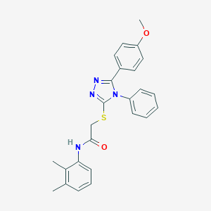 molecular formula C25H24N4O2S B393840 N-(2,3-dimethylphenyl)-2-{[5-(4-methoxyphenyl)-4-phenyl-4H-1,2,4-triazol-3-yl]sulfanyl}acetamide CAS No. 311796-99-3
