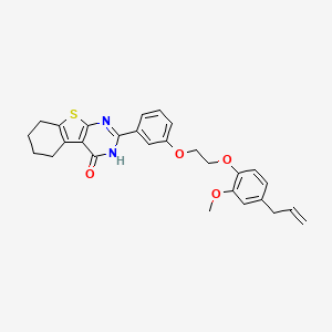 molecular formula C28H28N2O4S B3938411 2-{3-[2-(4-allyl-2-methoxyphenoxy)ethoxy]phenyl}-5,6,7,8-tetrahydro[1]benzothieno[2,3-d]pyrimidin-4(3H)-one 