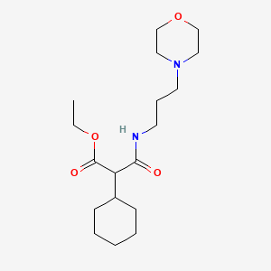 ethyl 2-cyclohexyl-3-{[3-(4-morpholinyl)propyl]amino}-3-oxopropanoate