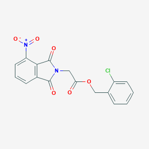 molecular formula C17H11ClN2O6 B393842 2-chlorobenzyl (4-nitro-1,3-dioxo-1,3-dihydro-2H-isoindol-2-yl)acetate 