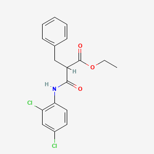 molecular formula C18H17Cl2NO3 B3938424 ethyl 2-benzyl-3-[(2,4-dichlorophenyl)amino]-3-oxopropanoate 