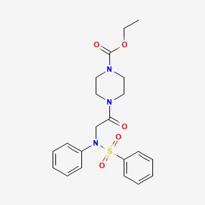 ethyl 4-[N-phenyl-N-(phenylsulfonyl)glycyl]-1-piperazinecarboxylate