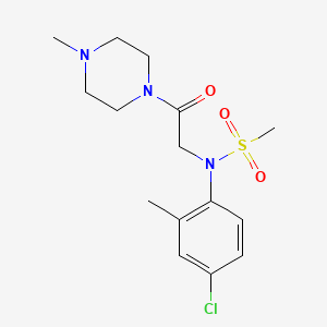 N-(4-chloro-2-methylphenyl)-N-[2-(4-methyl-1-piperazinyl)-2-oxoethyl]methanesulfonamide