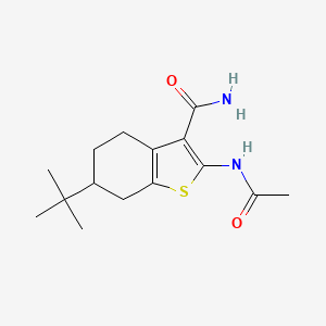 molecular formula C15H22N2O2S B3938457 2-(acetylamino)-6-tert-butyl-4,5,6,7-tetrahydro-1-benzothiophene-3-carboxamide 