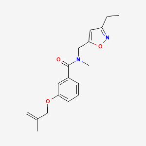 molecular formula C18H22N2O3 B3938458 N-[(3-ethylisoxazol-5-yl)methyl]-N-methyl-3-[(2-methylprop-2-en-1-yl)oxy]benzamide 