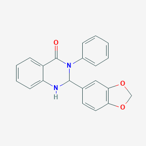 molecular formula C21H16N2O3 B393847 2-(1,3-benzodioxol-5-yl)-3-phenyl-2,3-dihydro-4(1H)-quinazolinone 