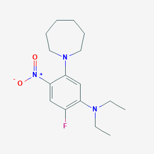 molecular formula C16H24FN3O2 B3938472 5-(1-azepanyl)-N,N-diethyl-2-fluoro-4-nitroaniline 