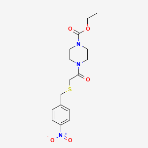 ethyl 4-{[(4-nitrobenzyl)thio]acetyl}-1-piperazinecarboxylate