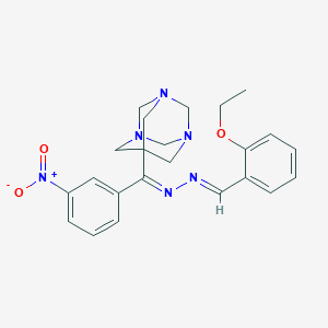 2-Ethoxybenzaldehyde [{3-nitrophenyl}(1,3,5-triazatricyclo[3.3.1.1~3,7~]dec-7-yl)methylene]hydrazone