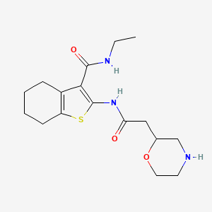 molecular formula C17H25N3O3S B3938518 N-ethyl-2-[(2-morpholinylacetyl)amino]-4,5,6,7-tetrahydro-1-benzothiophene-3-carboxamide hydrochloride 