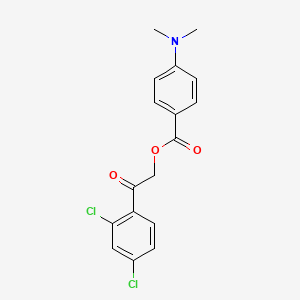 molecular formula C17H15Cl2NO3 B3938525 2-(2,4-dichlorophenyl)-2-oxoethyl 4-(dimethylamino)benzoate 