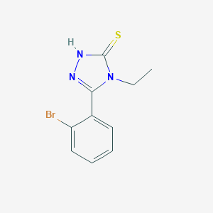 molecular formula C10H10BrN3S B393853 5-(2-溴苯基)-4-乙基-4H-1,2,4-三唑-3-硫醇 CAS No. 328090-43-3
